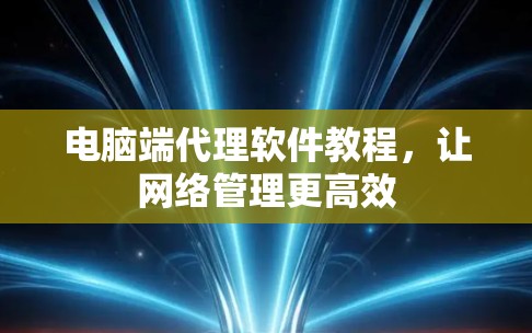 电脑端代理软件教程，让网络管理更高效