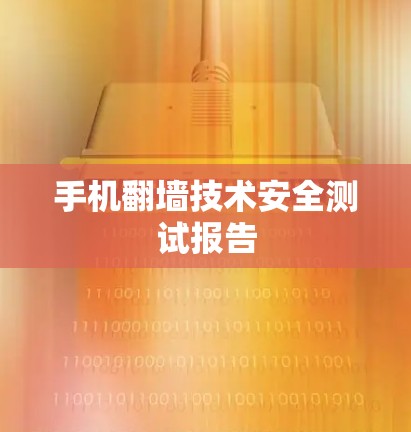 手机翻墙技术安全测试报告 手机翻墙技术安全测试报告