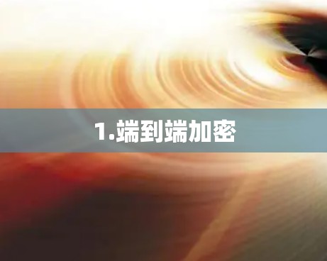1.端到端加密