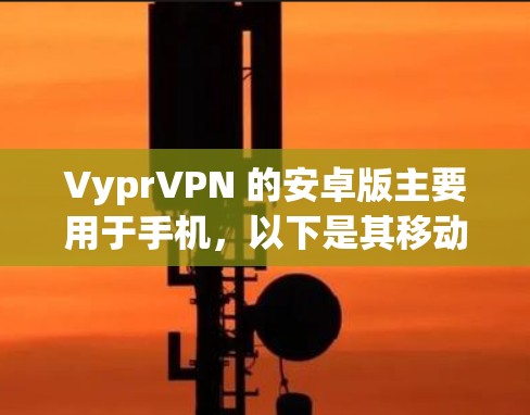 VyprVPN 的安卓版主要用于手机，以下是其移动端的连接说明