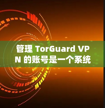 管理 TorGuard VPN 的账号是一个系统且细致的过程，需要遵循以下步骤来确保账户的安全和合规。以下是一个详细的操作指南