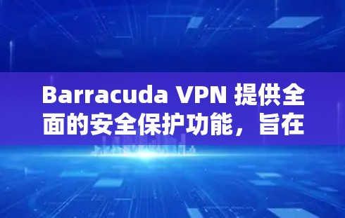 Barracuda VPN 提供全面的安全保护功能，旨在为用户提供一个 secure、reliable、并易于使用的 VPN 解决方案。以下是其核心安全措施