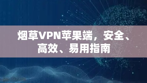 烟草VPN苹果端，安全、高效、易用指南