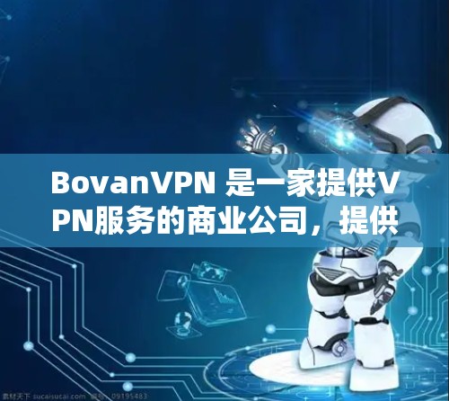 BovanVPN 是一家提供VPN服务的商业公司，提供多种不同的VPN解决方案，以满足不同用户的多样化需求。以下是关于 BovanVPN 的一些关键信息