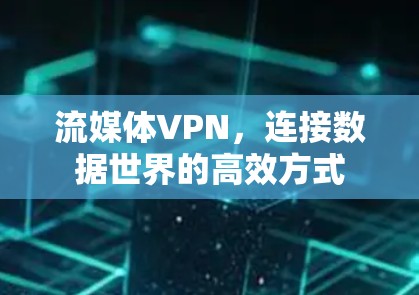 流媒体VPN，连接数据世界的高效方式