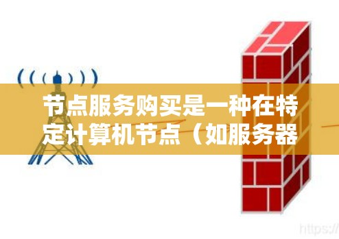 节点服务购买是一种在特定计算机节点（如服务器）上采购特定软件或硬件服务的策略，通常用于满足特定需求，以降低成本和提高效率。以下是对这一概念的详细解释