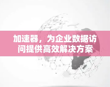 加速器,为企业数据访问提供高效解决方案 加速器,为企业数据访问提供高效解决方案