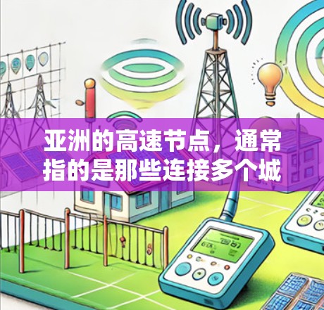 亚洲的高速节点，通常指的是那些连接多个城市或地区的高速道路网络。这些高速道路网络在亚洲的许多地区提供了便捷的交通方式，加速了城市之间的交通往来。以下是一些亚洲的主要高速节点