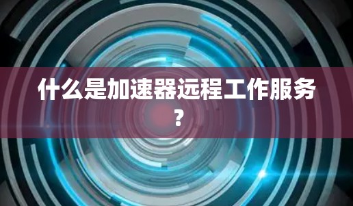 什么是加速器远程工作服务？