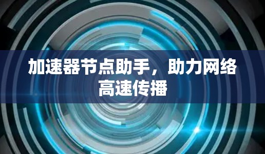 加速器节点助手，助力网络高速传播