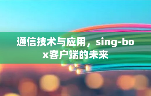 通信技术与应用，sing-box客户端的未来
