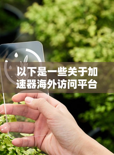 以下是一些关于加速器海外访问平台的详细介绍