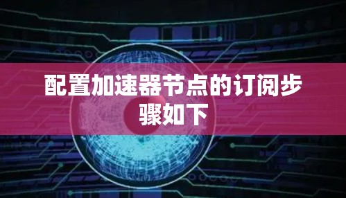 配置加速器节点的订阅步骤如下